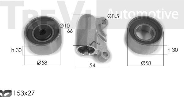 TREVI AUTOMOTIVE Hammashihnasarja KD1380